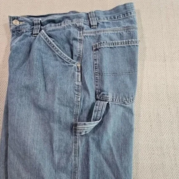 Route 66 Jeans Men's Size 32x34 Light Wash Denim Carpenter Boot Cut 100% Cotton - Picture 9 of 16